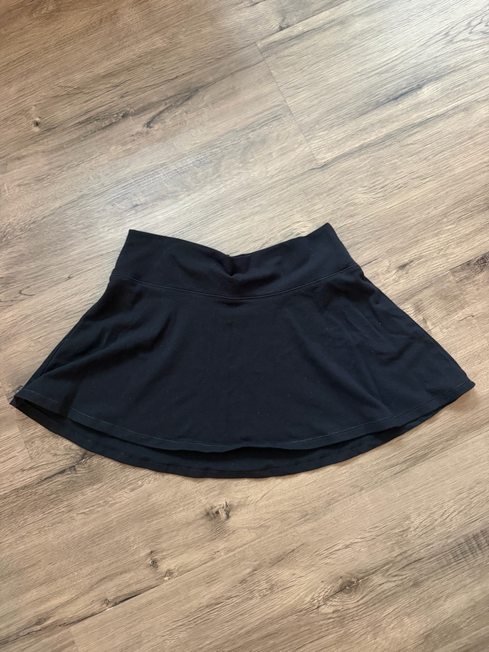Aritzia Homestretch Black Flared Mini Skirt